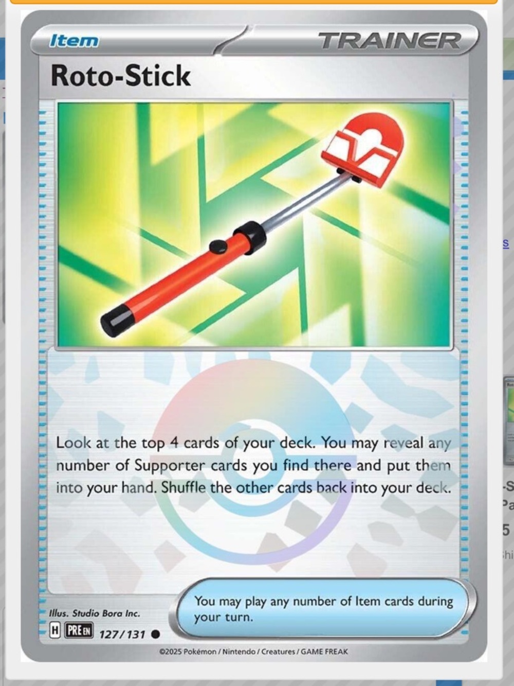 Roto Stick [Poke Ball] #127 Pokemon Prismatic Evolutions